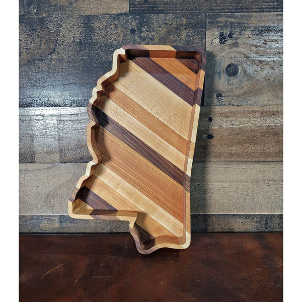 Mississippi Wood Tray Two Acre Woodworks