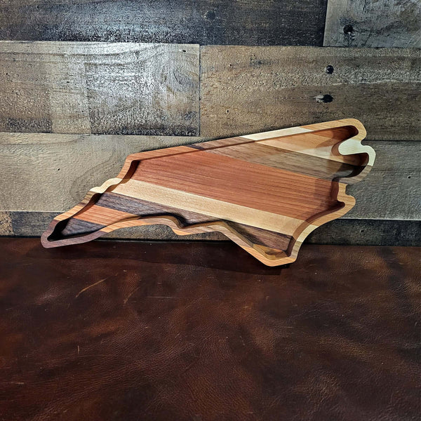 North Carolina Wood Tray Two Acre Woodworks