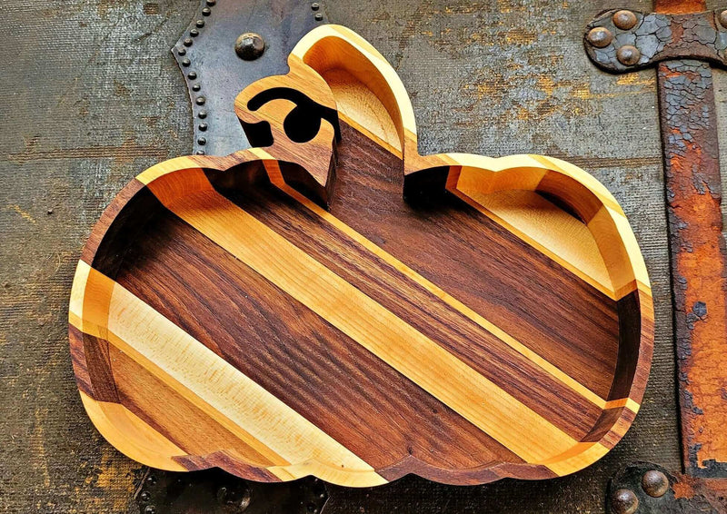 Pumpkin Wood Tray Two Acre Woodworks