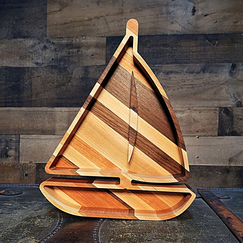 Sailboat Wood Tray Two Acre Woodworks