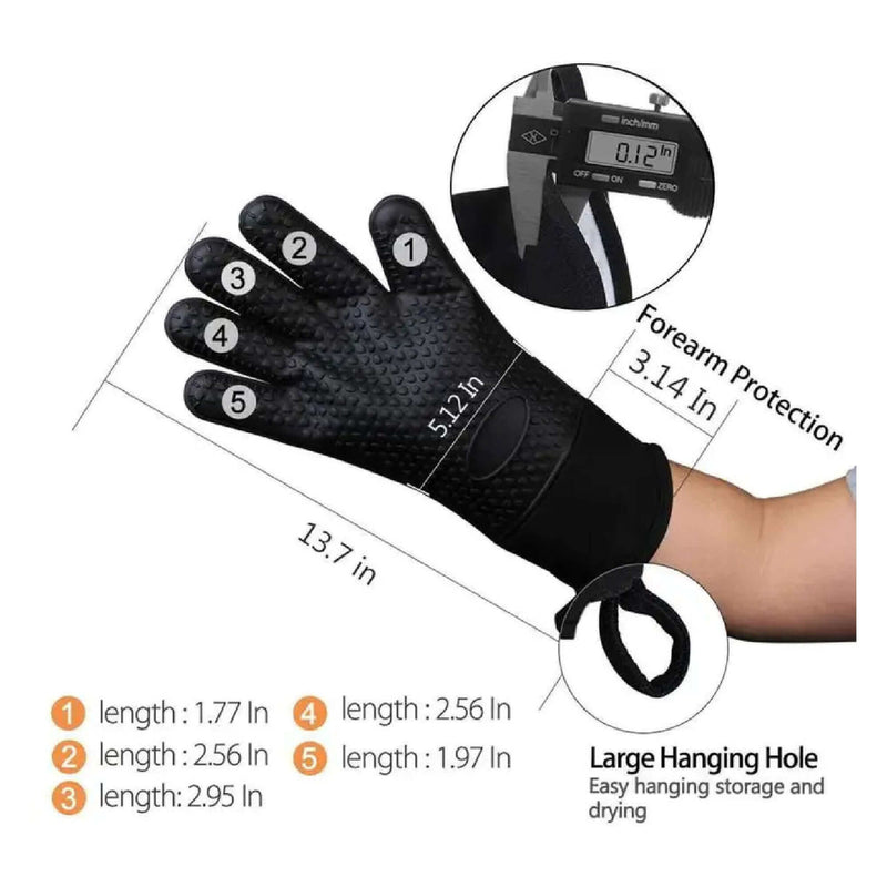 Silicone Gloves Non-slip Extra Long Insulated Waterproof - Set of 2 Vigor/Faire