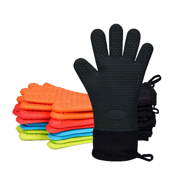 Silicone Gloves Non-slip Extra Long Insulated Waterproof - Set of 2