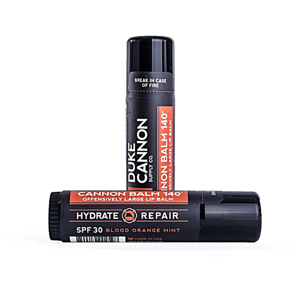 Duke Cannon Cannon Balm 140° Lip Balm – SPF 30 blood orange mint protection for extreme heat – Shop DDR BBQ Supply grooming essentials