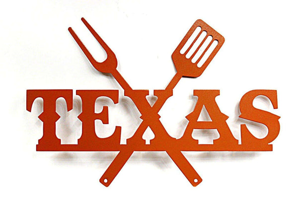 Texas BBQ Metal Barbecue Sign DDR Fab