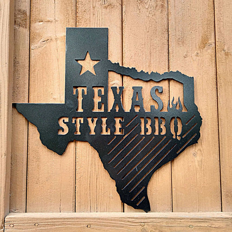 Texas Style BBQ Metal Sign DDR Fab