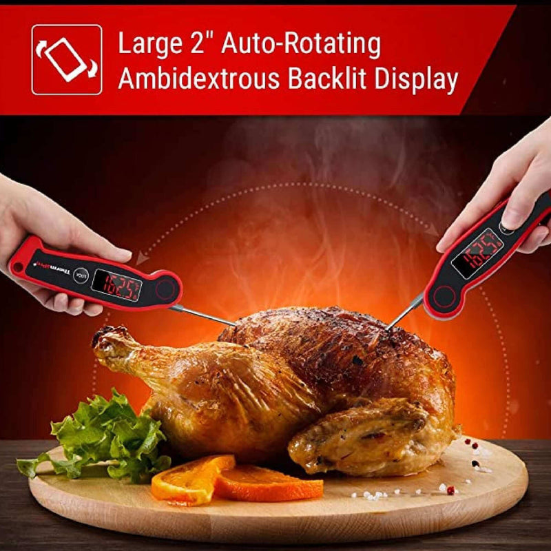 ThermoPro TP19 waterproof digital meat thermometer with fast, accurate readings and ambidextrous display