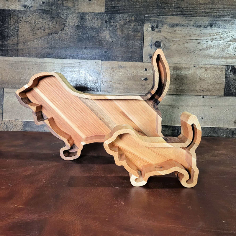 basset hound wood tray two sizes gift for dog lover