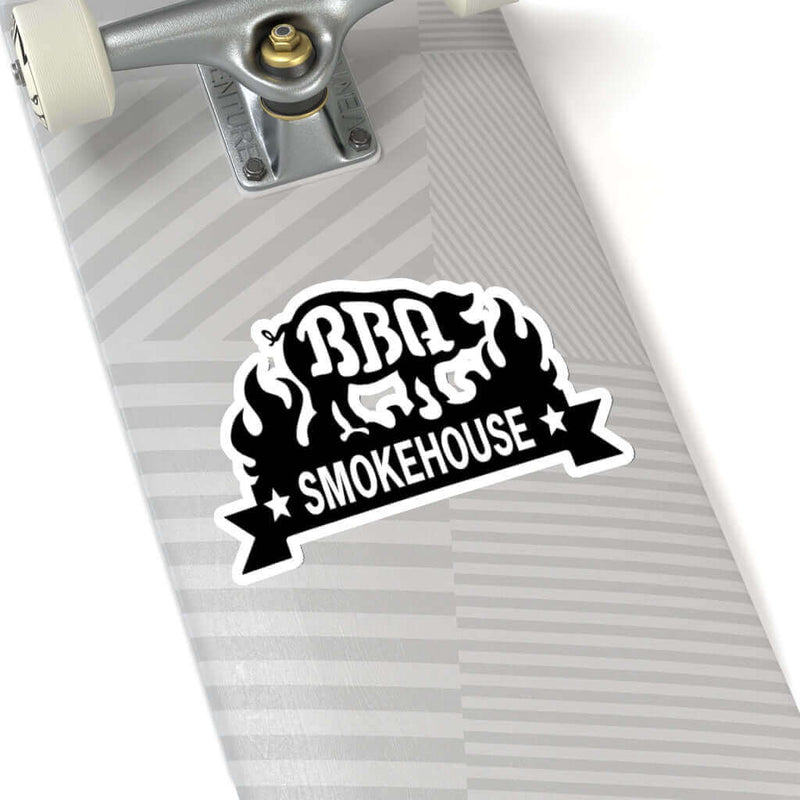Smokehouse Pig BBQ sticker with Texas BBQ design for coolers, smokers, and grilling gear – shop DDR BBQ Supply