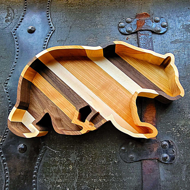 Bear Wood Tray Two Acre Woodworks