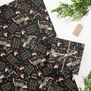 Black Grillin’ Chillin’ Refillin’ BBQ Wrapping Paper with smokers and steaks – available in 24x36 or 24x60