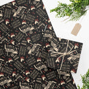 Black Grillin’ Chillin’ Refillin’ BBQ Wrapping Paper with smokers and steaks – available in 24x36 or 24x60