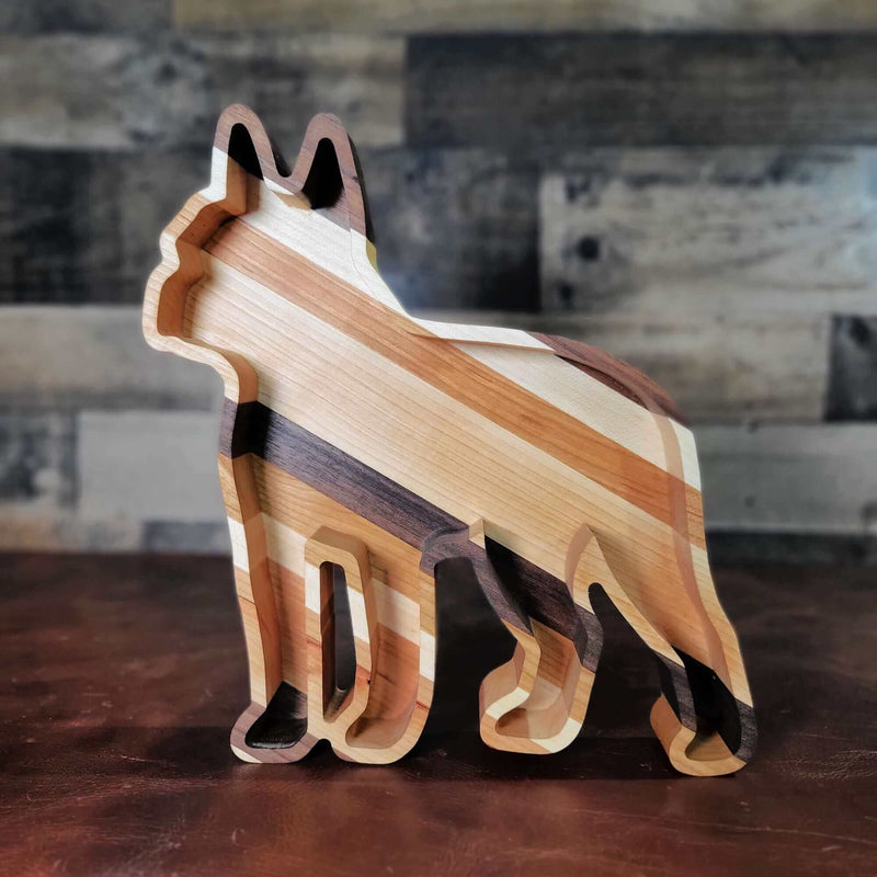 Boston Terrier Wood Tray Two Acre Woodworks