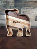 Handcrafted English Bulldog wood tray made from natural hardwoods – a food-safe, one-of-a-kind gift for dog lovers and Bulldog owners