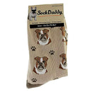 English Bulldog dog socks for BBQ lovers at DDR BBQ Supply – perfect for grillers and their wrinkly backyard companions