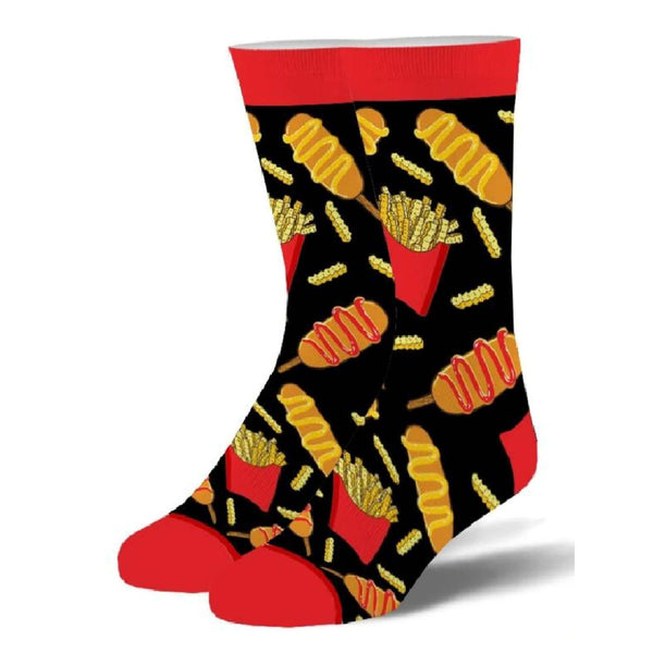 Corndogs and Fries Socks Crazy Socks/Faire