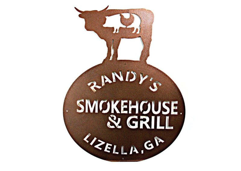 Smokehouse & Grill Metal Barbecue Sign DDR Fab