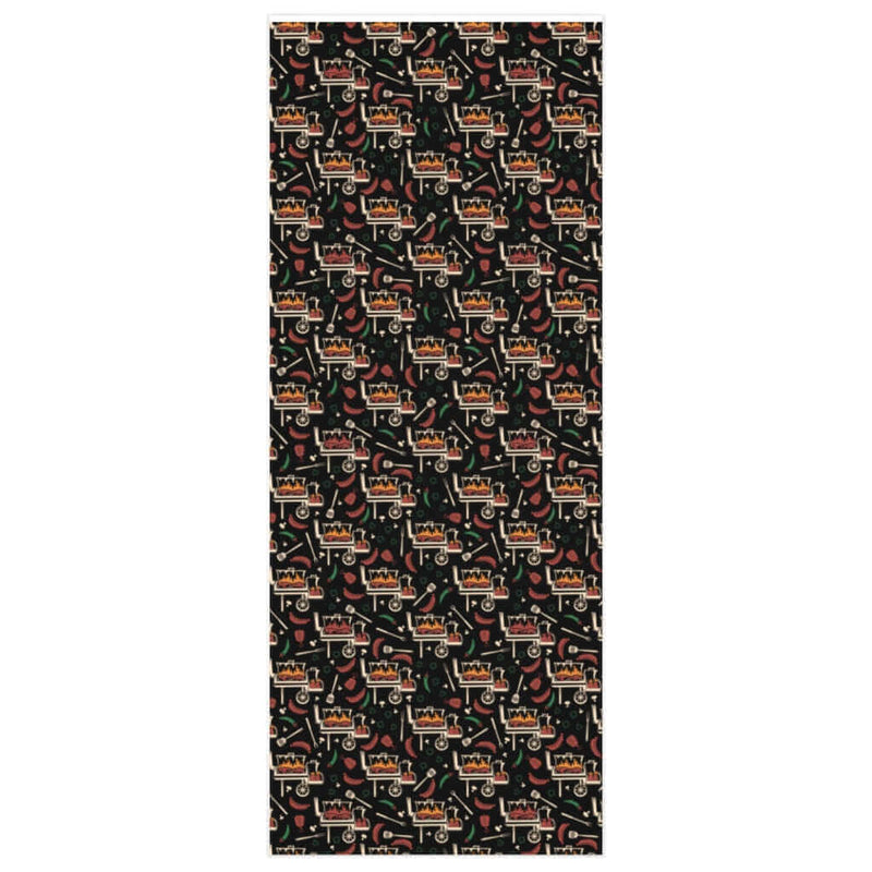 Classic BBQ Wrapping Paper in black with smokers, sausages, and peppers – DDR BBQ Supply