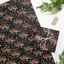 Classic BBQ Wrapping Paper in black with smokers, sausages, and peppers – DDR BBQ Supply