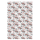 Classic BBQ Wrapping Paper in white with smokers, sausages, and peppers – DDR BBQ Supply