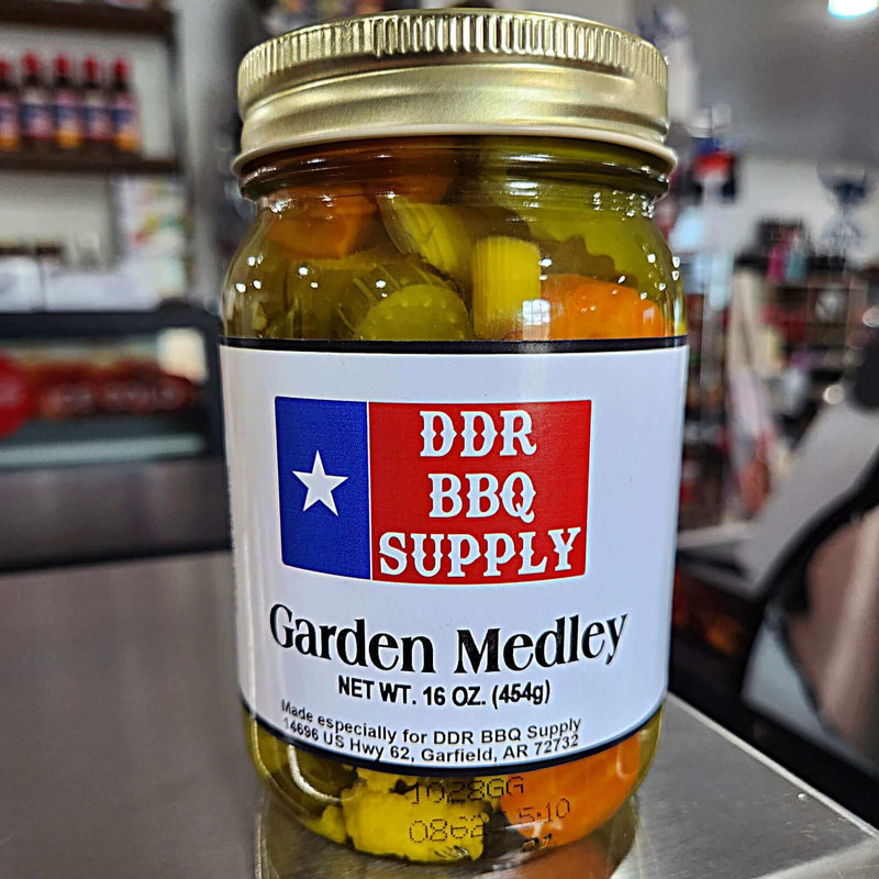 DDR BBQ Supply Garden Medley Pickles Pint - 16 oz DDR BBQ Supply