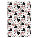 Lone Star BBQ Wrapping Paper in black with Texas, steaks, and grilling tools – available in 24x36 or 24x60 DDR BBQ Supply