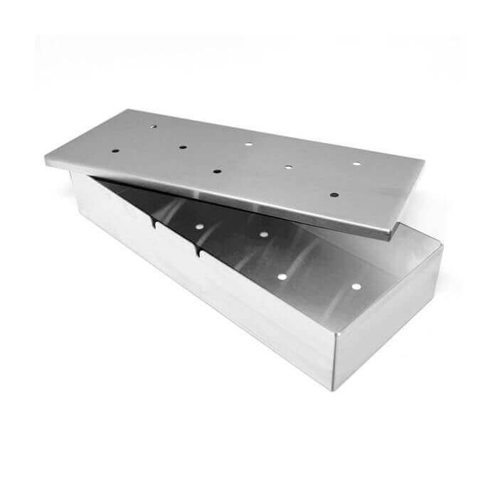 Stainless steel smoker box for charcoal, propane, and gas grills at DDR BBQ Supply