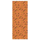 Texas BBQ Wrapping Paper in orange with Texas outline, BBQ lettering, grilling tools, and ribs – DDR BBQ Supply