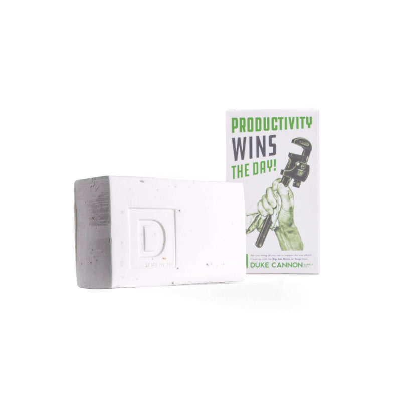 Duke Cannon Productivity Soap 10 oz. bar with mint scent and WWII packaging at DDR BBQ Supply