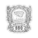 Georgia BBQ sticker for Southern grillers, coolers, smokers, and trailers – shop DDR BBQ Supply