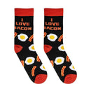 I Love Bacon socks available at DDR BBQ Supply – fun gift for bacon fans and BBQ lovers