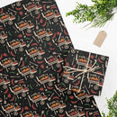 Classic BBQ Wrapping Paper in black with smokers, sausages, and peppers – DDR BBQ Supply