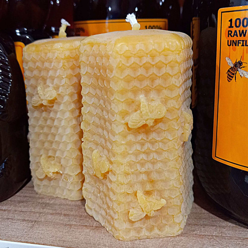 Honeycomb Candle from 100% Natural Beeswax Guenther Apiary