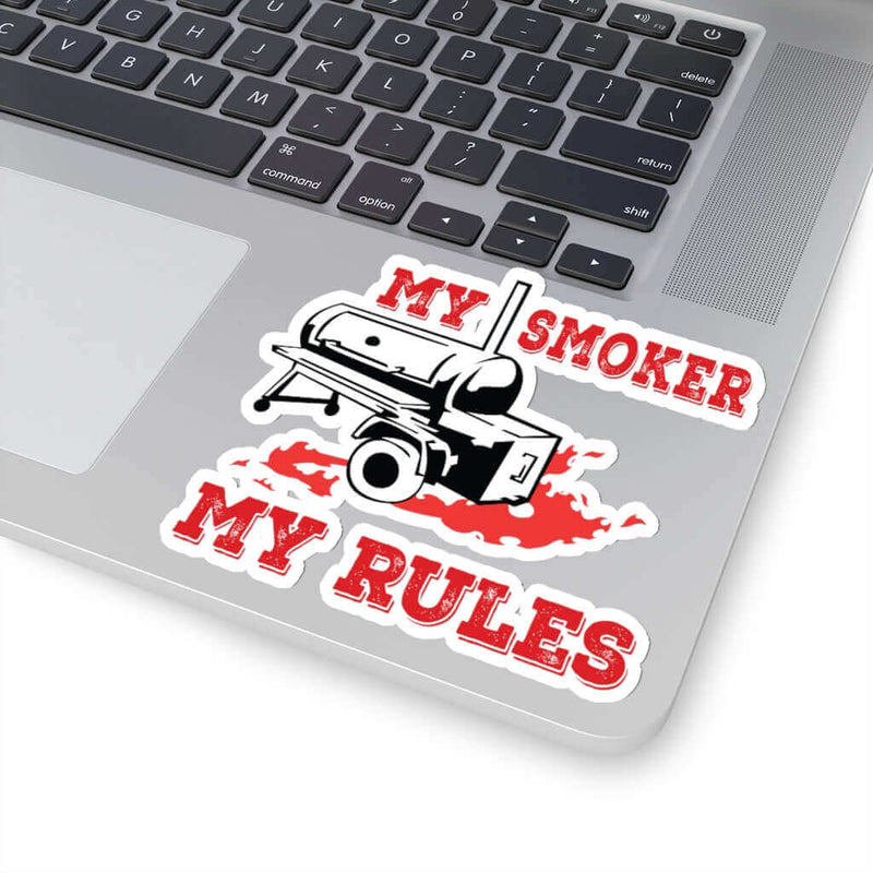 My Smoker My Rules BBQ sticker for smokers, coolers, and grilling gear – shop DDR BBQ Supply