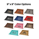 Arkansas leatherette tray in 6x6 or 9x9 with multiple designs for stylish organization at DDR BBQ Supply