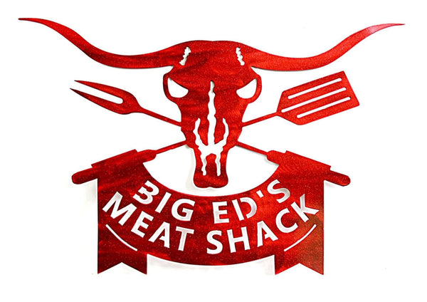 custom meat fire beer bbq metal sign personalized outdoor decor made in usa