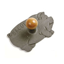Pig-Shaped Cast Iron Bacon & Grill Press with wooden handle for even cooking and crispy bacon – DDR BBQ Supply