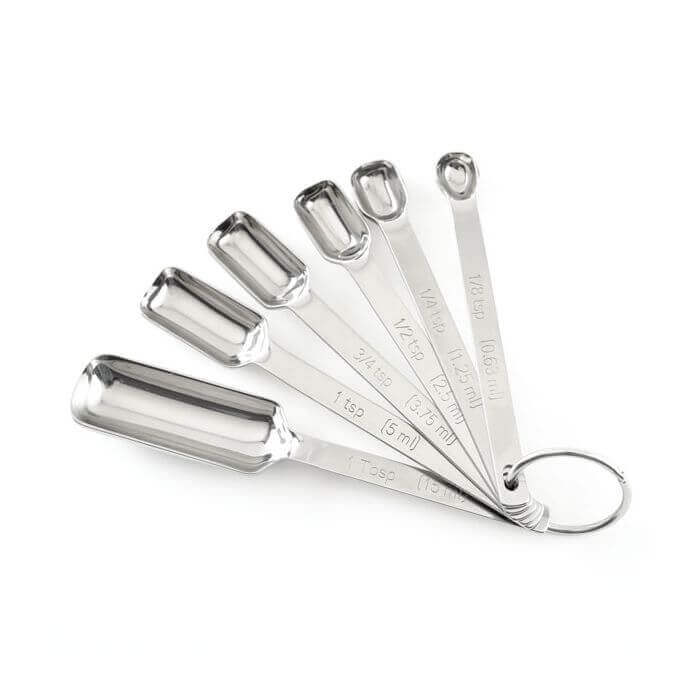 Stainless Steel Measuring Spools Set of 6 That Fit Spice Jars