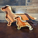 Handcrafted wood Dachshund tray for dog lovers – great as a charcuterie board or decorative catch-all