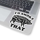 I'd Smoke That Pig BBQ sticker for smokers, coolers, and BBQ setups – shop DDR BBQ Supply