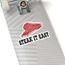 Steak It Easy BBQ Sticker – funny BBQ decal for chill grillers at DDR BBQ Supply