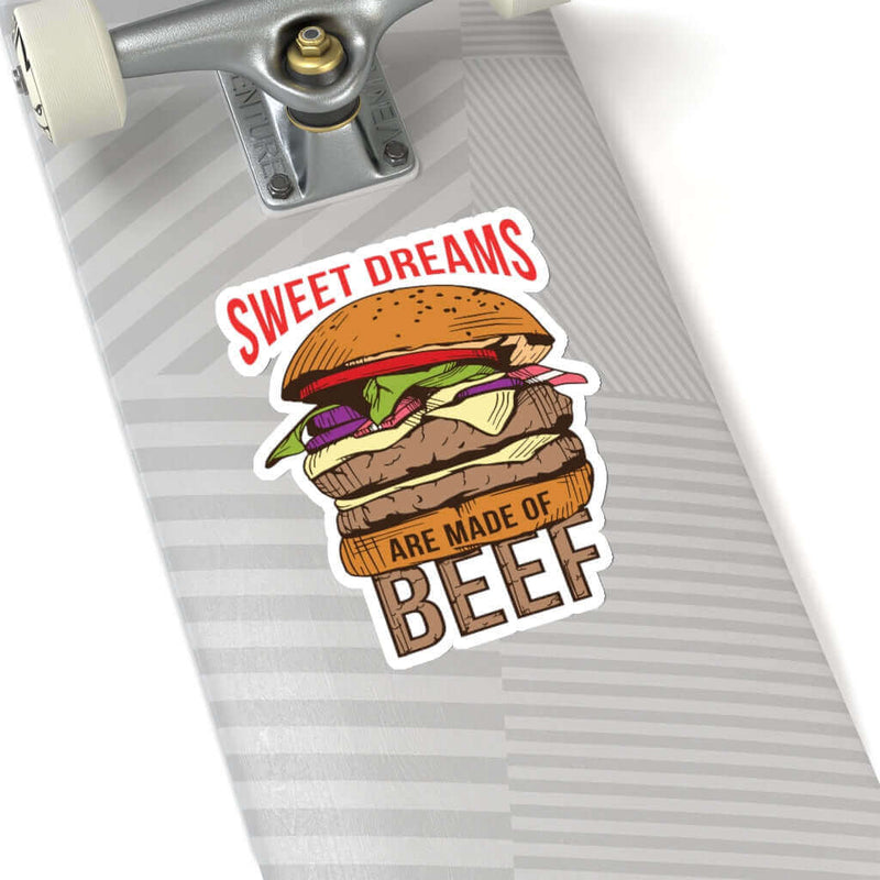 Sweet Dreams Are Made of Beef BBQ sticker for coolers, smokers, and brisket lovers – shop DDR BBQ Supply