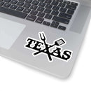 Texas BBQ sticker with Lone Star design for coolers, smokers, and BBQ gear – shop DDR BBQ Supply