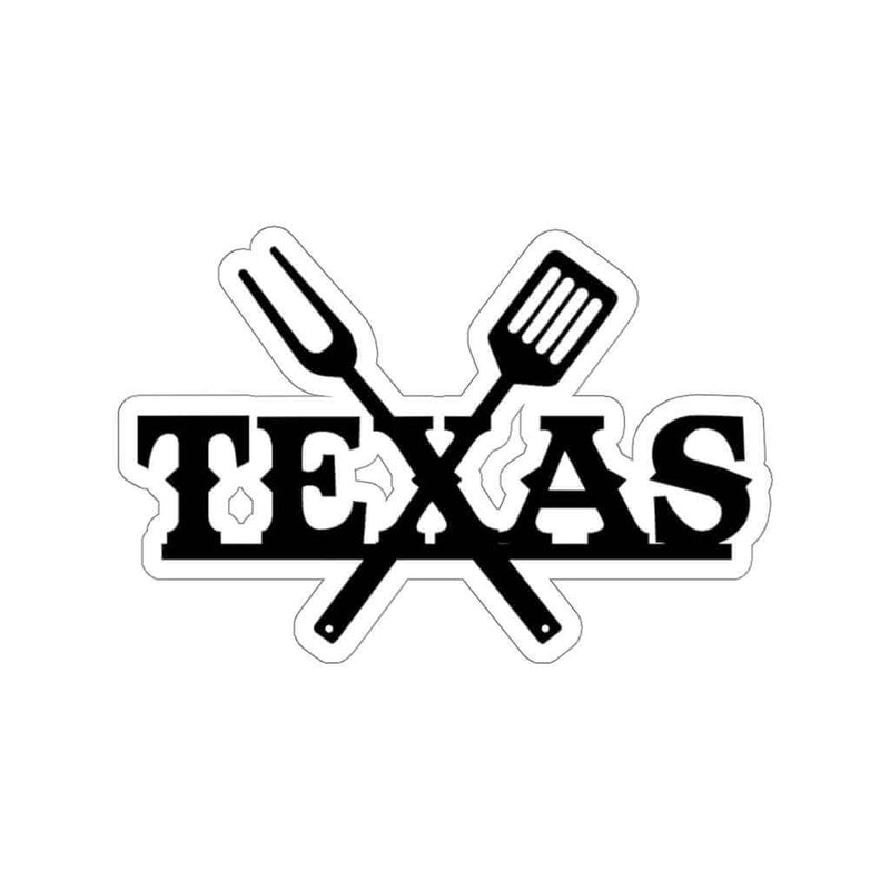 Texas BBQ sticker with Lone Star design for coolers, smokers, and BBQ gear – shop DDR BBQ Supply