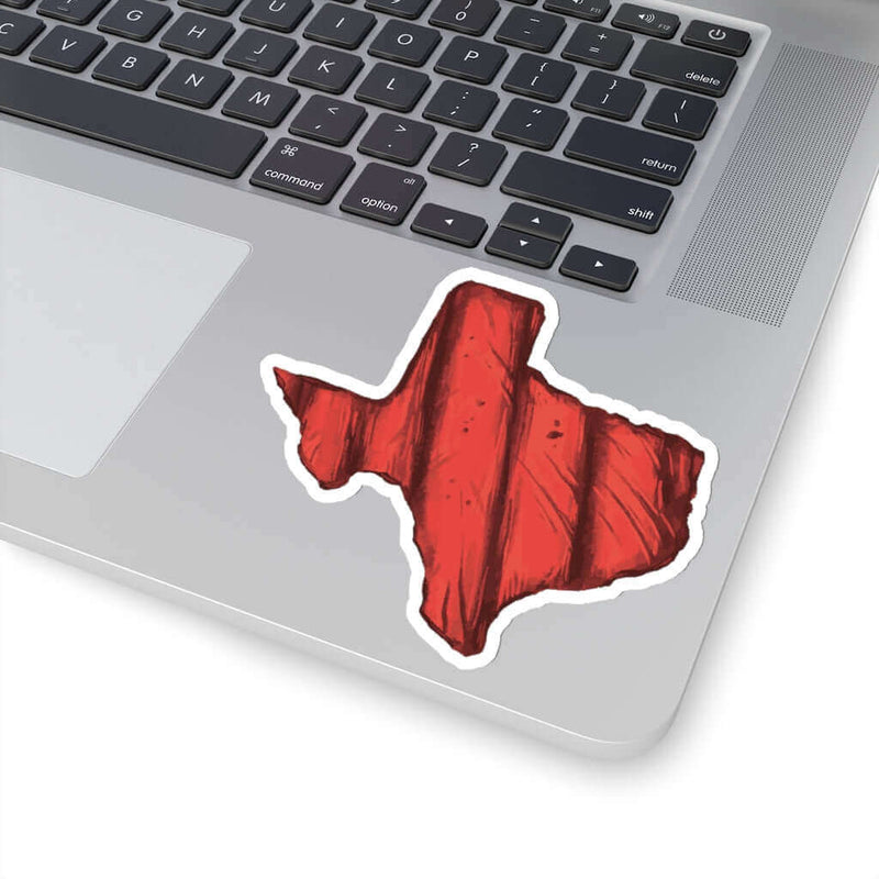 Texas Steak BBQ sticker with Lone Star design for smokers, coolers, and grilling setups – shop DDR BBQ Supply