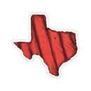 Texas Steak BBQ sticker with Lone Star design for smokers, coolers, and grilling setups – shop DDR BBQ Supply