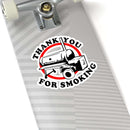 Thank You For Smoking BBQ sticker with smoker illustration – shop DDR BBQ Supply