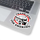 Thank You For Smoking BBQ sticker with smoker illustration – shop DDR BBQ Supply