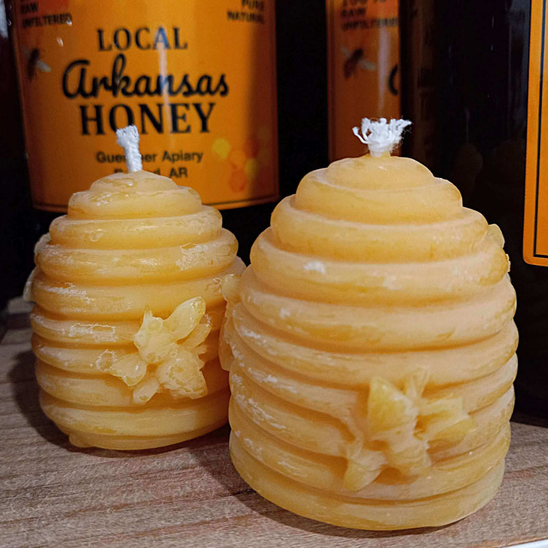 Bee Hive Votive Candle from 100% Natural Beeswax Guenther Apiary