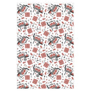 White Grillin’ Chillin’ Refillin’ BBQ Wrapping Paper with smokers and steaks – available in 24x36 or 24x60